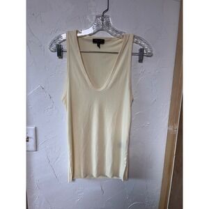 rag n bone New York Ribbed V Neck Tank Top Butter Yellow Size Medium